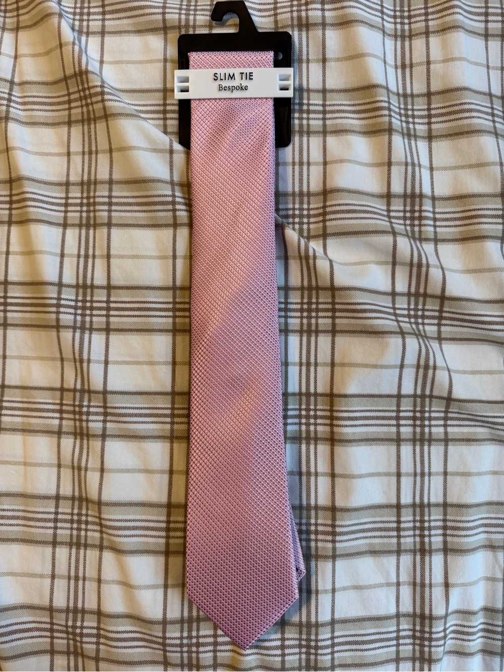Bespoke Textured Pink Slim Tie